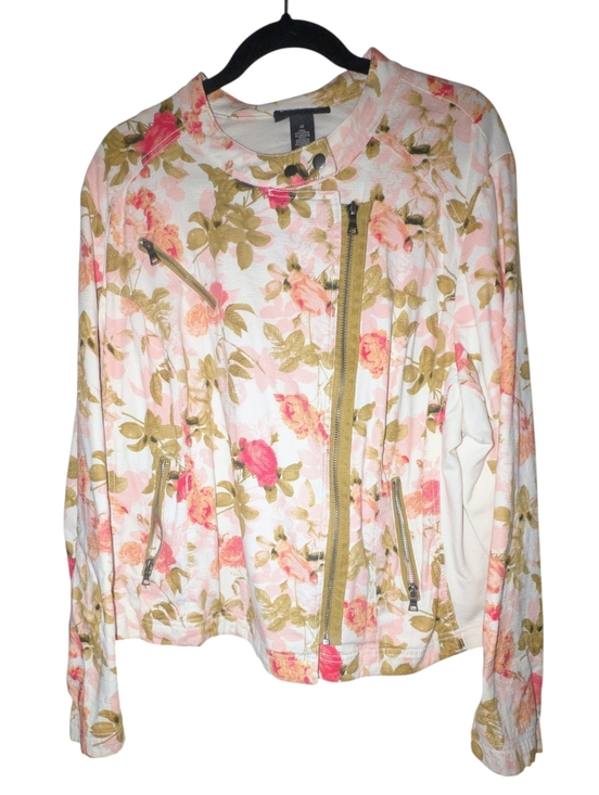 Lane Bryant Jackets & Blazers - Lane Bryant Spring Floral Moto Jacket 22 EUC
